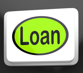 Loan Button Means Lending Or Providing Advance