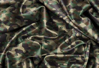 Satin flag, three dimensional render