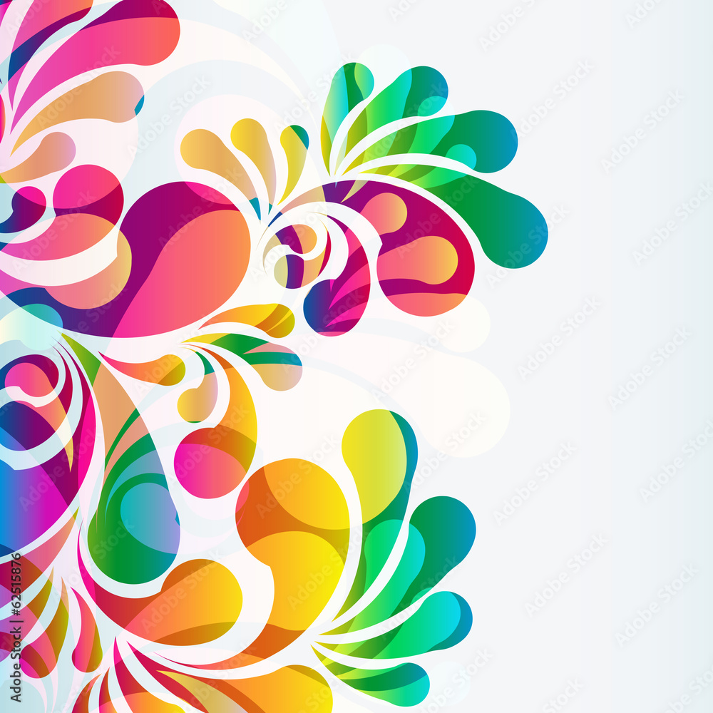 Poster abstract colorful arc-drop background.