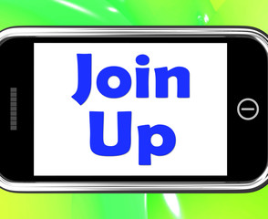 Join Up On Phone Shows Joining Membership Register