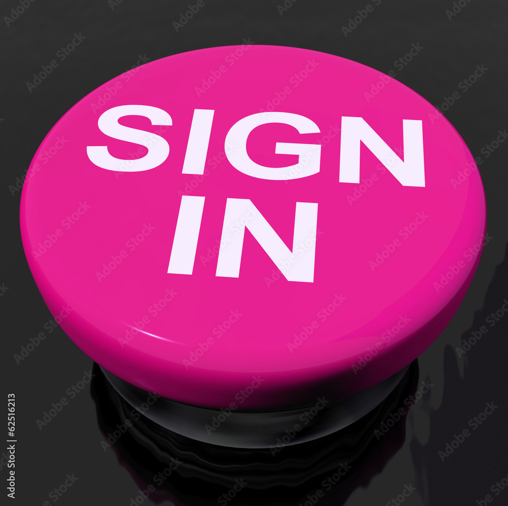 Poster sign in button shows website logins and signin