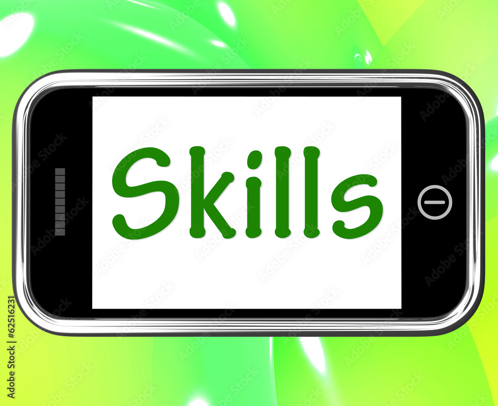 Poster skills smartphone shows training and learning on web