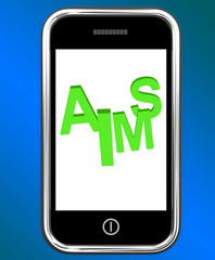 Aims On Smartphone Shows Targeting Purpose And Aspiration