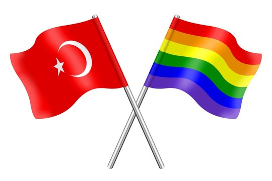 Flags : Turkey and rainbow
