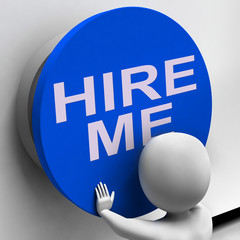 Hire Me Button Means Job Applicant Or Freelancer