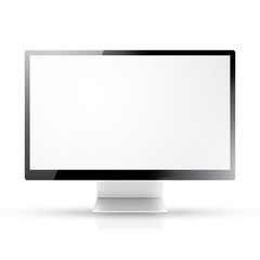Isolated realistic computer display vector illustration