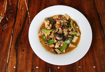 Stir Fried Eringii Mushroom in sauce