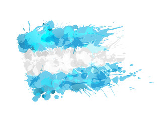 Argentina  flag made of colorful splashes