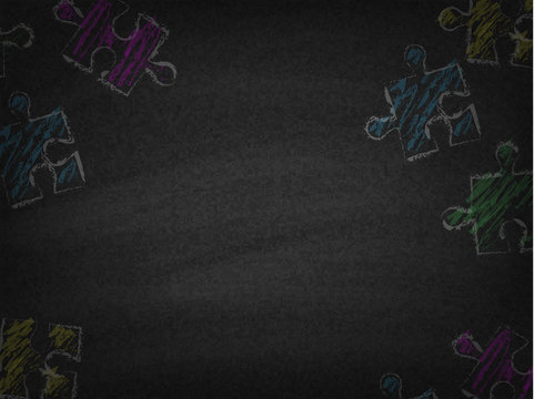 Blank black chalkboard