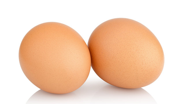 two chicken eggs