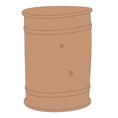 cartoon image of old barrel