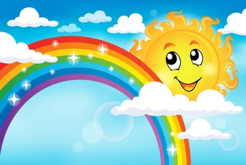 Cercles muraux Pour enfants Image with rainbow theme 7