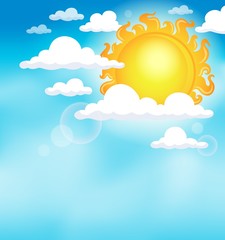 Sun on sky theme image 1