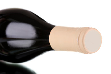 Bottle of great wine isolated on white