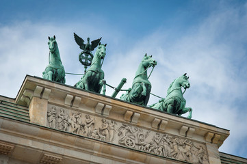 Brandenburg Tor detail. Berlin, Germany.