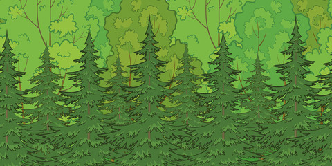 Seamless background, forest