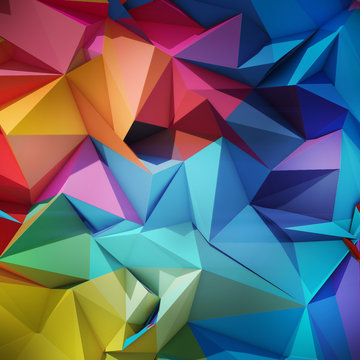 Fototapeta Fototapeta Kolorowe trójkąty 3D