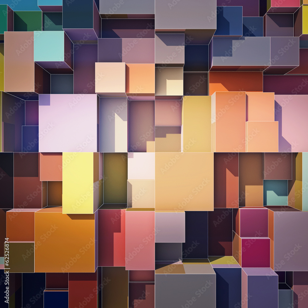Poster cubes abstract background