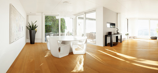 Modern house interior, expansive house architecture