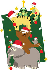 Animals' Christmas tree
