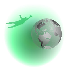 Naklejka premium Football Globe