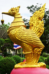 Swan thai style in Wat Pailom at Nonthaburi Thailand