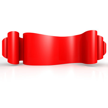 Red wave ribbon