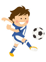 サッカー　シュート　男性