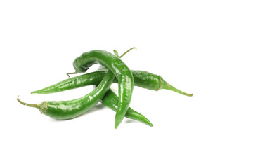 Four green peppers.