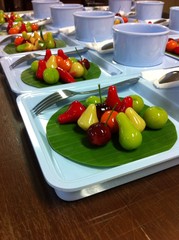 Thai desserts made from nut and jelly