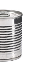 Half of closed tin can.