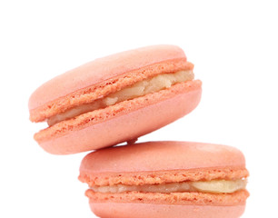 Two macaron cakes.