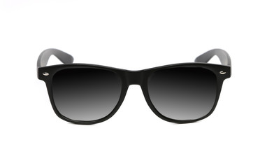 Black sunglasses close up.