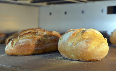 loaf of bread is baked