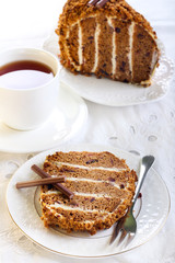 Layered date, chocolate roll