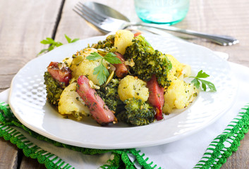 Broccoli and cauliflower fried