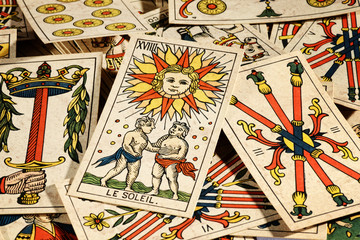 Set of tarot cards
