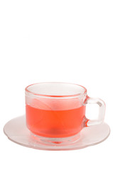 Rose bud tea in cup,