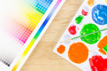 watercolor and color chart