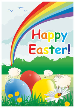 Easter colored vector background