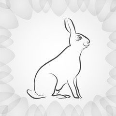 Osterhase - Linie - Hintergrund