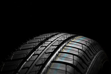 new car the pattern of rubber, close, detail