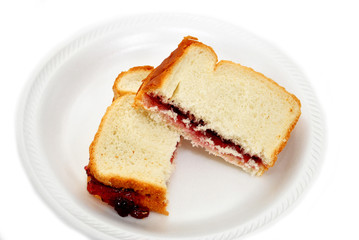 Jelly Sandwich Cut in Half