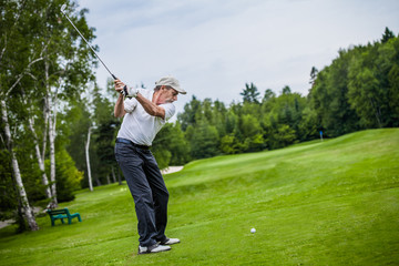 Mature Golfer on a Golf Course