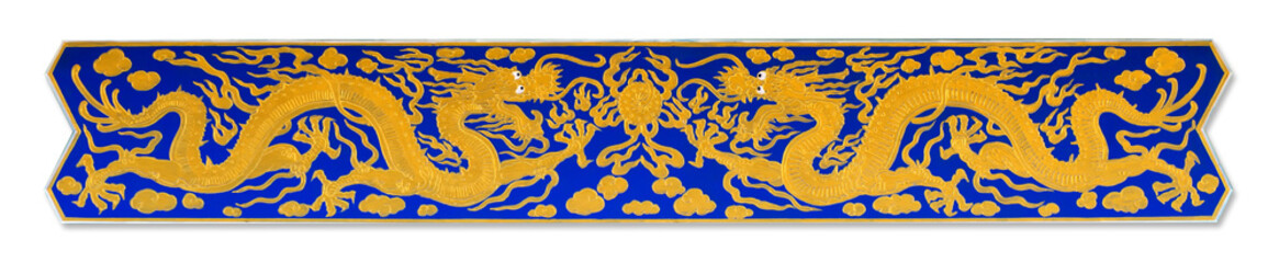 Golden dragon painting