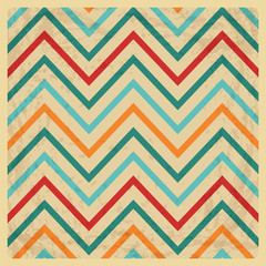 Vintage Geometric Zigzag Background