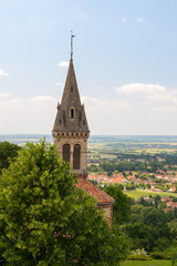 Fototapeta na wymiar Viewpoint with church in France