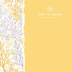 MVector magical floral square torn frame seamless pattern