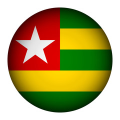 Fototapeta premium Togo flag button.