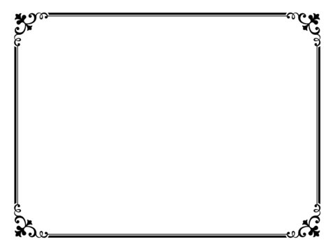simple black ornamental decorative frame